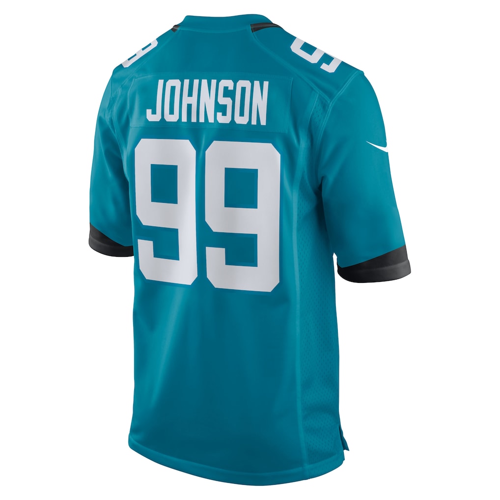 Ndoa J.Jaguars #99 Austin Johnson Teal Team Game Jersey