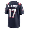 Ndoa NE.Patriots #17 Bryce Baringer Navy Team Game Jersey