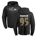 B.Ravens #95 Tavius Robinson Player Black Pullover Hoodie Ndoa Stitched Jerseys