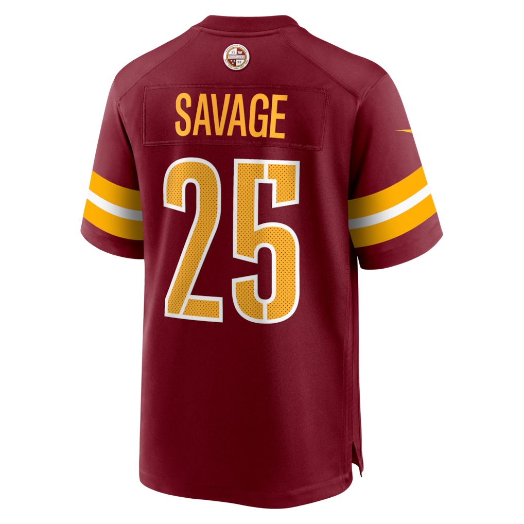 Ndoa W.Commanders #25 Darnell Savage Burgundy Team Game Jersey