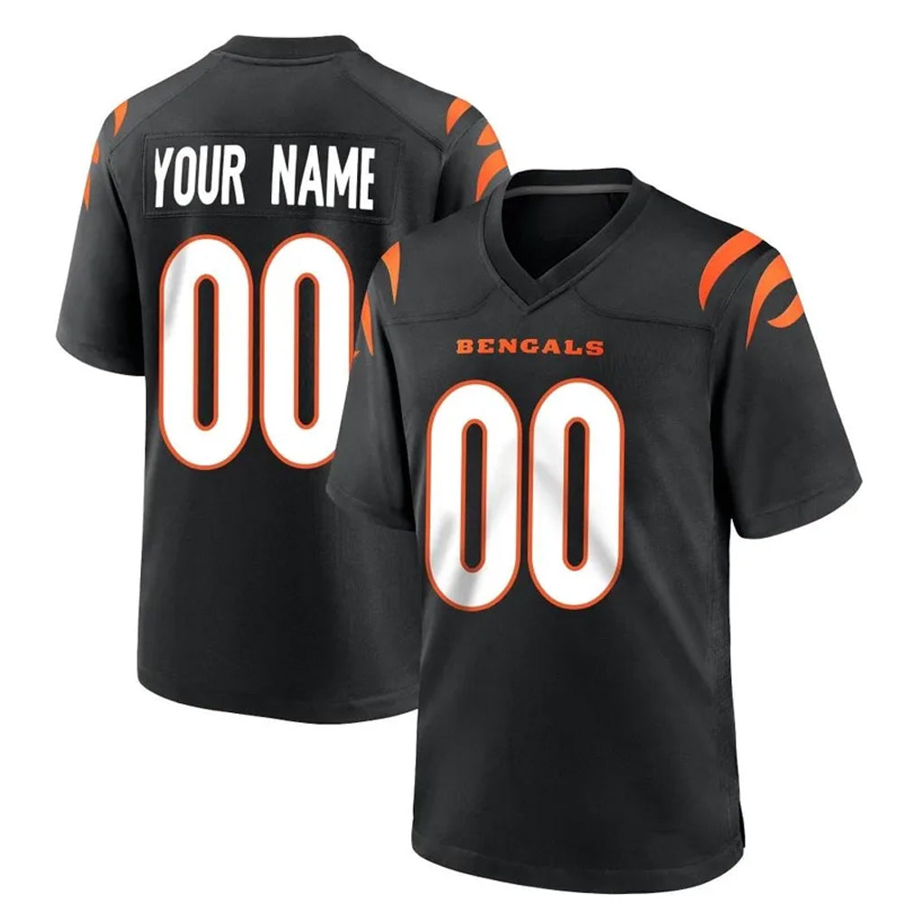 Custom C.Bengals Black Home Game Any Name & Numbers Ndoa Stitched Jerseys