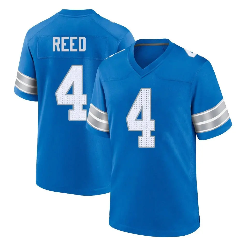 D.Lions #4 D.J. Reed Player Blue Alternate Home Game Ndoa Stitched Jerseys