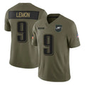 P.Eagles #9 Makai Lemon Player Olive 2025 Salute To Service Limited Ndoa Stitched Jerseys