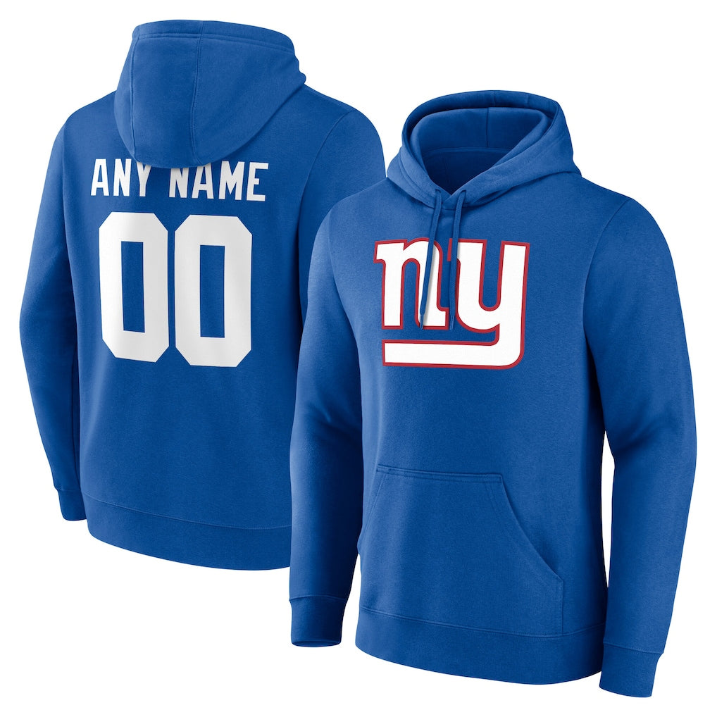 Custom NY.Giants Royal Pullover Hoodies Limited Game Any Name & Numbers Ndoa Stitched Jerseys