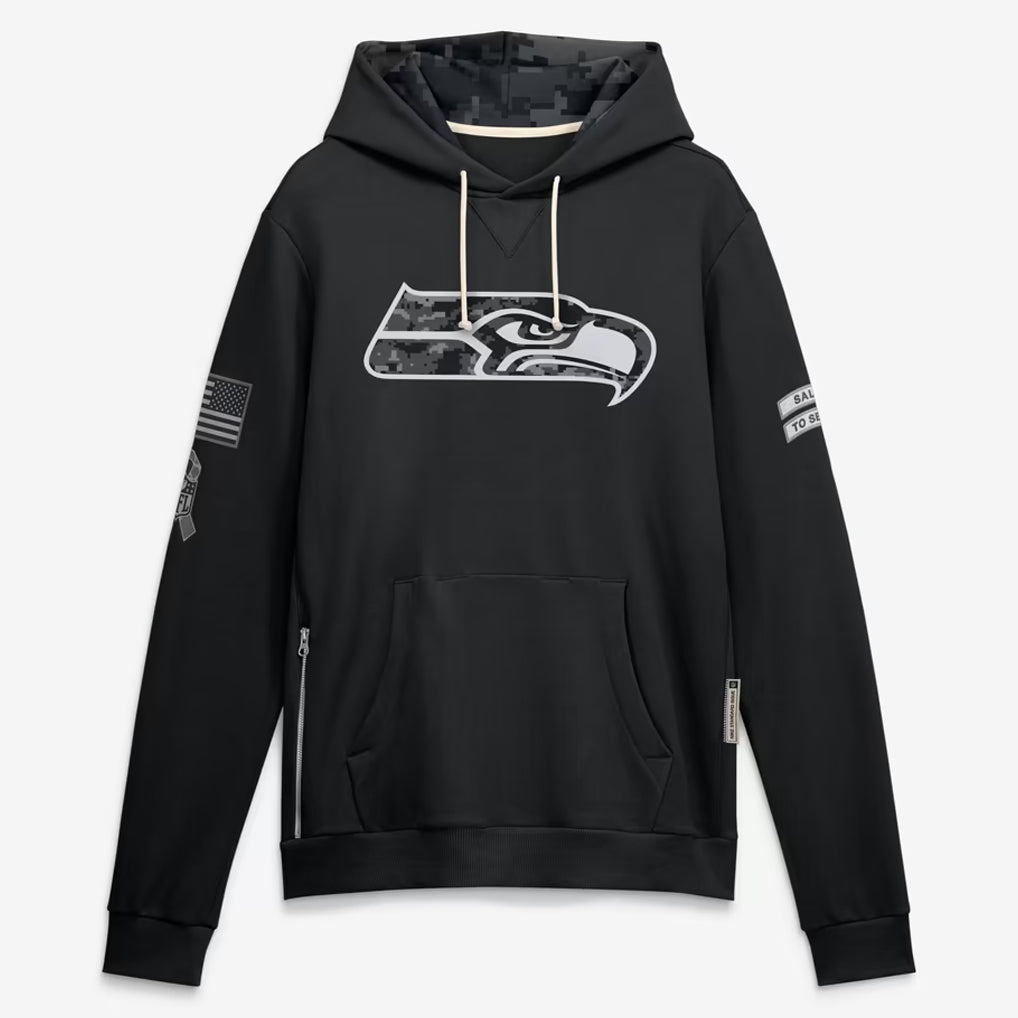 S.Seahawks 2026 Black Logo Pullover Hoodies Limited Game Ndoa Stitched Jerseys