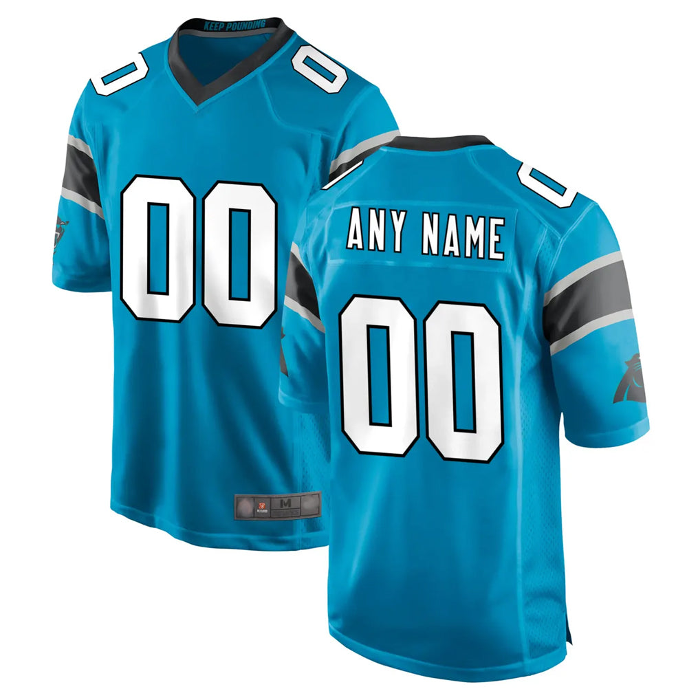 Custom C.Panthers Blue Game Any Name & Numbers Ndoa Stitched Jerseys