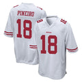 SF.49ers #18 Eddy Pineiro Player White Home Game Ndoa Stitched Jerseys