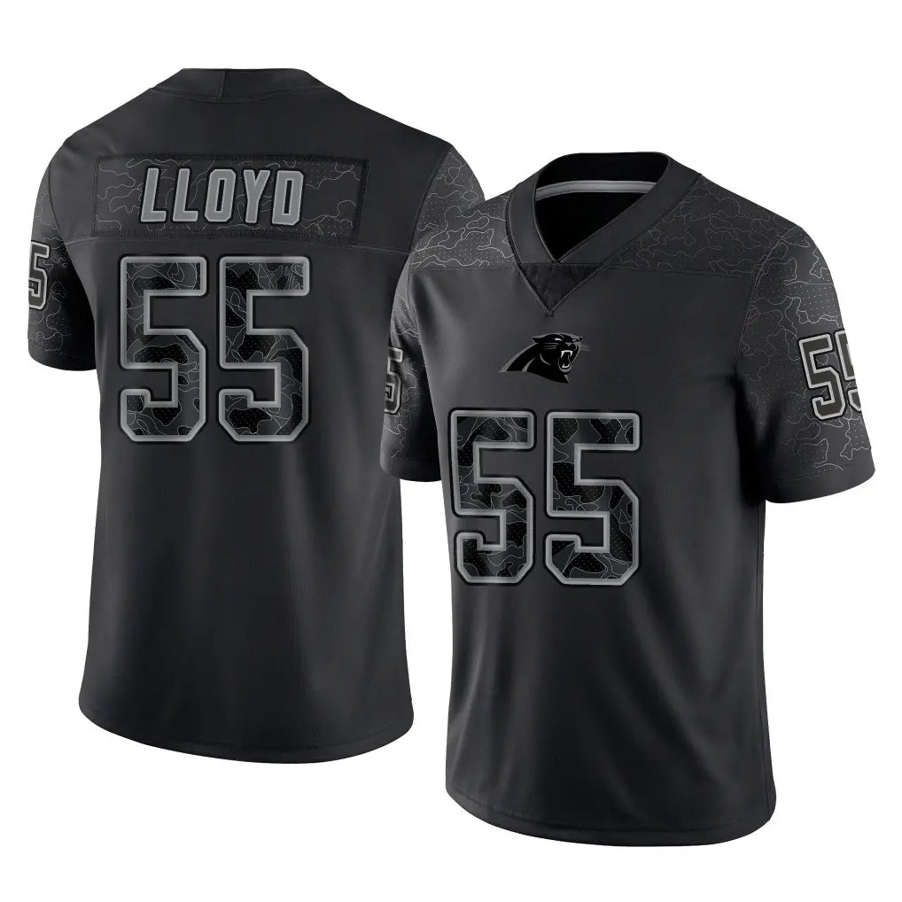 C.Panthers #55 Devin Lloyd Player Black Limited Reflective Game Ndoa Stitched Jerseys
