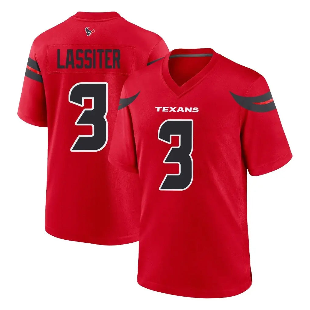 H.Texans #3 Kamari Lassiter Player Red Alternate Home Game Ndoa Stitched Jerseys