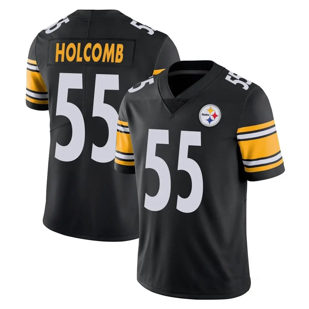 P.Steelers #55 Cole Holcomb Player Black Limited Vapor Untouchable Home Game Ndoa Stitched Jerseys