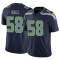 S.Seahawks #58 Derick Hall Player Navy Limited Vapor F.U.S.E. Home Game Ndoa Stitched Jerseys
