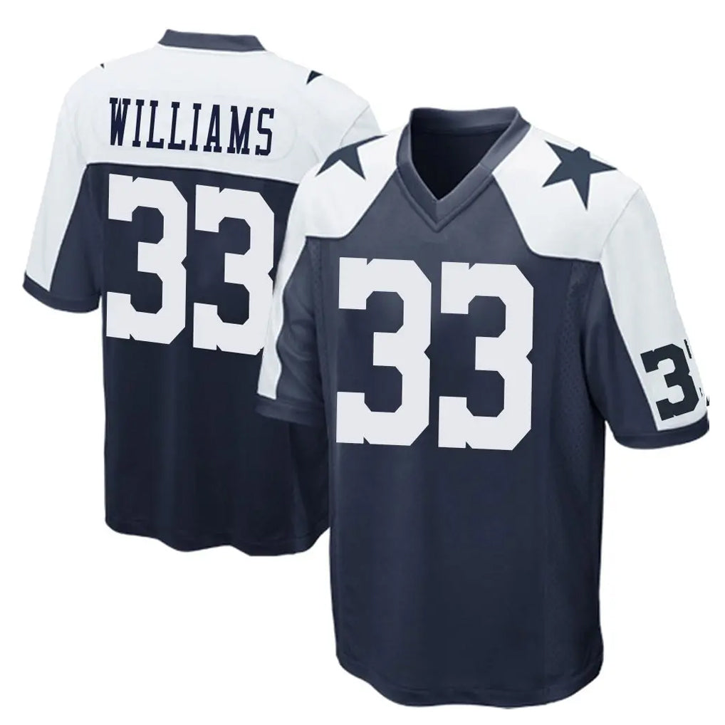 D.Cowboys #33 Javonte Williams Player Navy-White Alternate Home Game Ndoa Stitched Jerseys