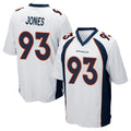D.Broncos #93 D.J. Jones Player White Game Ndoa Stitched Jerseys