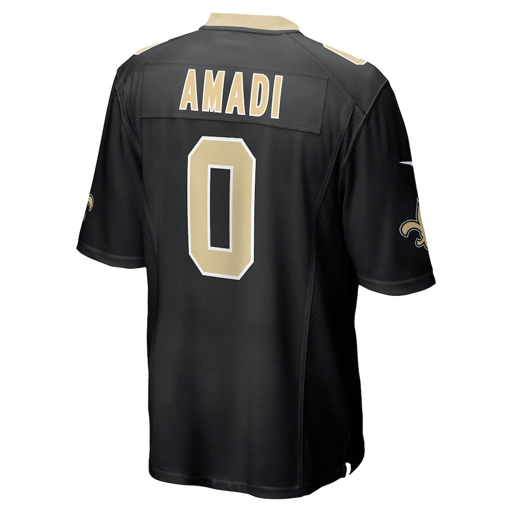 Ndoa NO.Saints #0 Ugo Amadi Black Team Game Jersey