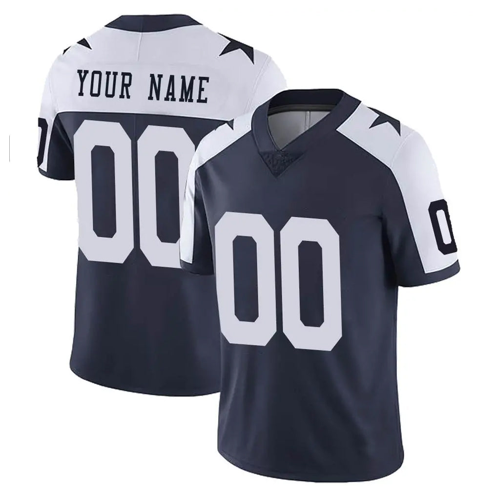 Custom D.Cowboys Navy-White Limited Alternate Vapor Untouchable Home Game Any Name & Numbers Ndoa Stitched Jerseys