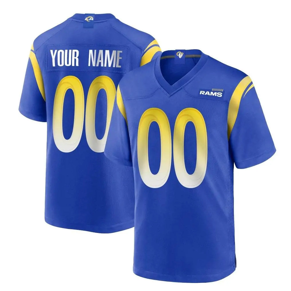 Custom LA.Rams Royal Home Game Any Name & Numbers Ndoa Stitched Jerseys