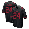 SF.49ers #24 Ashtyn Davis Player Black Alternate Home Game Ndoa Stitched Jerseys