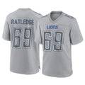 D.Lions #69 Tate Ratledge Player Gray Atmosphere Fashion Home Game Ndoa Stitched Jerseys