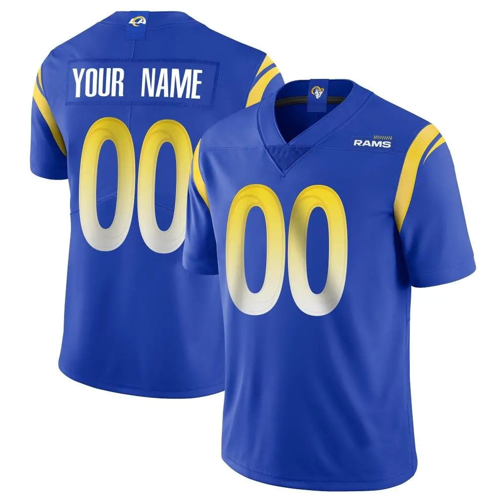 Custom LA.Rams Royal Limited Vapor Untouchable Home Game Any Name & Numbers Ndoa Stitched Jerseys