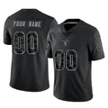 Custom LV.Raiders Black Reflective Limited Game Any Name & Numbers Ndoa Stitched Jerseys
