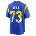 Ndoa LA.Rams #73 Steve Avila Royal Home Game Jersey