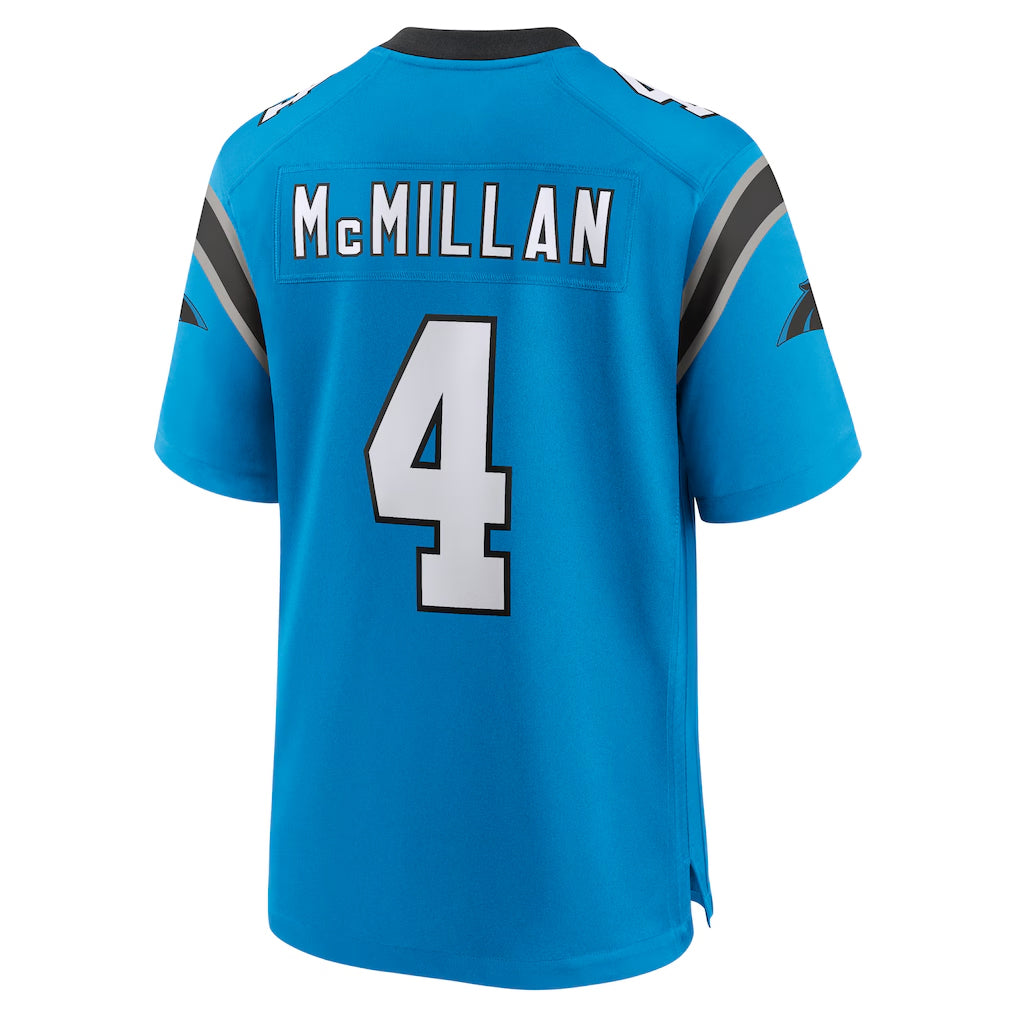 C.Panthers #4 Tetairoa McMillan Player Blue Home Game Ndoa Stitched Jerseys
