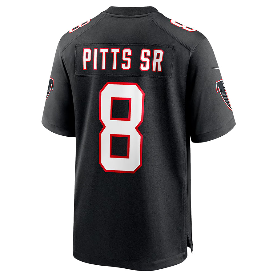 A.Falcons #8 Kyle Pitts Sr. Player Black Alternate Game Ndoa Stitched Jerseys