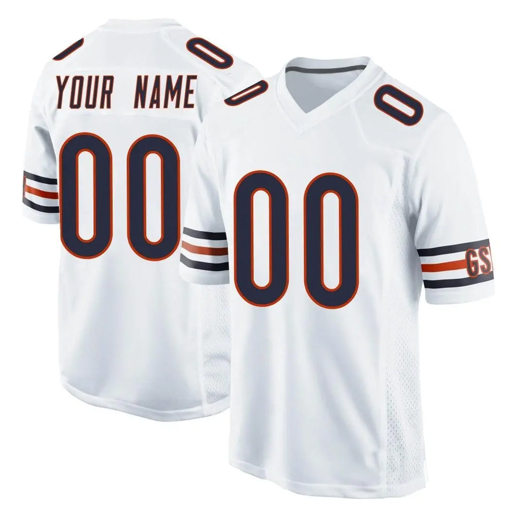 Custom C.Bears White Home Game Any Name & Numbers Ndoa Stitched Jerseys