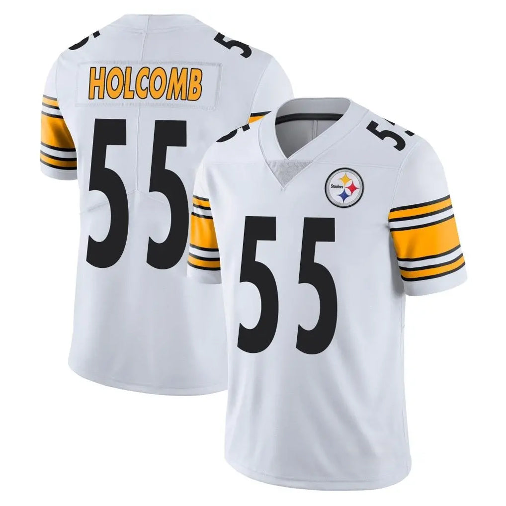 P.Steelers #55 Cole Holcomb Player White Limited Vapor Untouchable Home Game Ndoa Stitched Jerseys