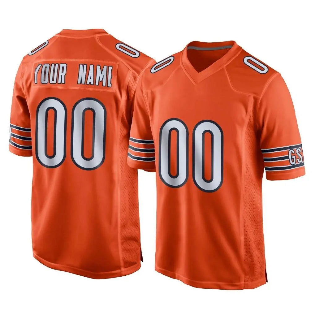 Custom C.Bears Orange Home Game Any Name & Numbers Ndoa Stitched Jerseys