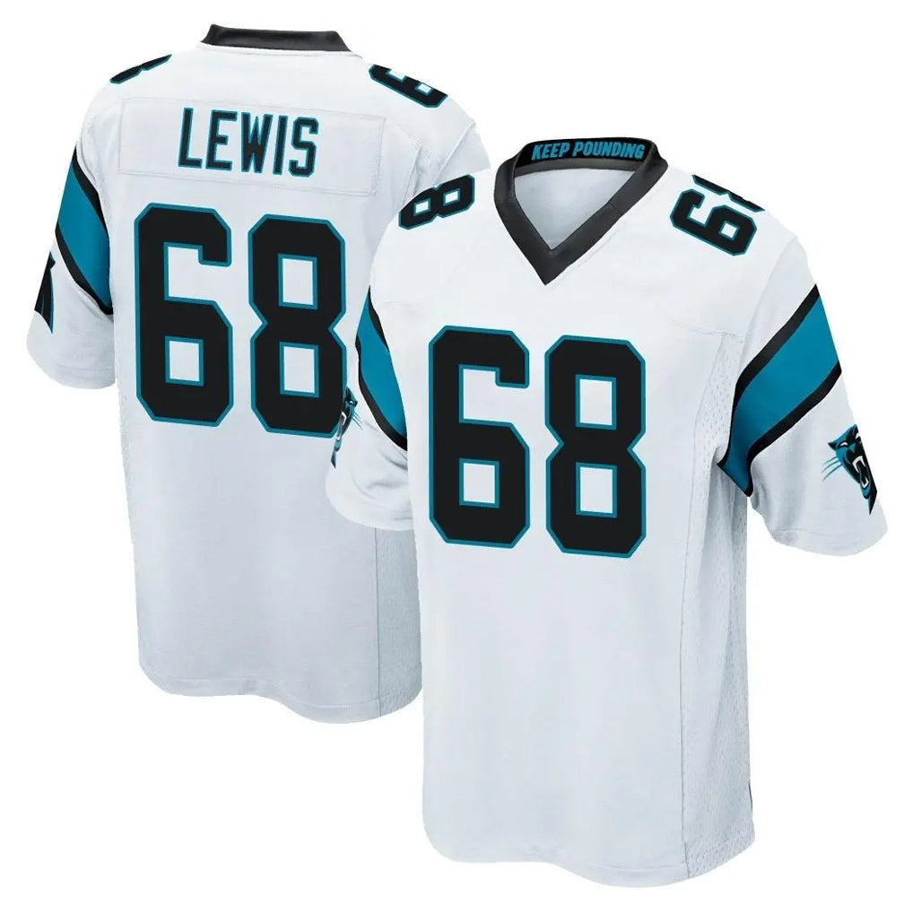 C.Panthers #68 Damien Lewis Player White Game Ndoa Stitched Jerseys
