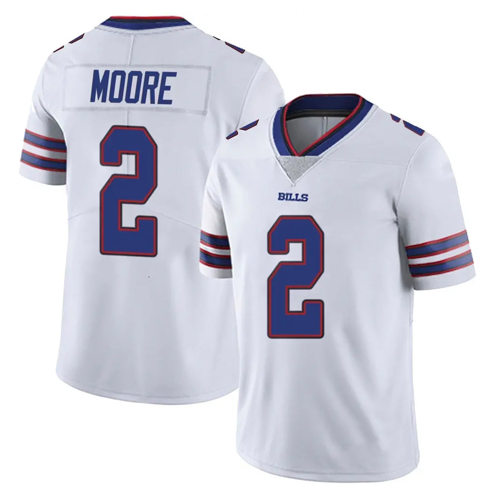 B.Bills #2 DJ Moore Player White Vapor Untouchable Limited Ndoa Stitched Jerseys