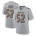 B.Ravens #52 Ray Lewis Player Gray Replica Limited Ndoa Stitched Jerseys