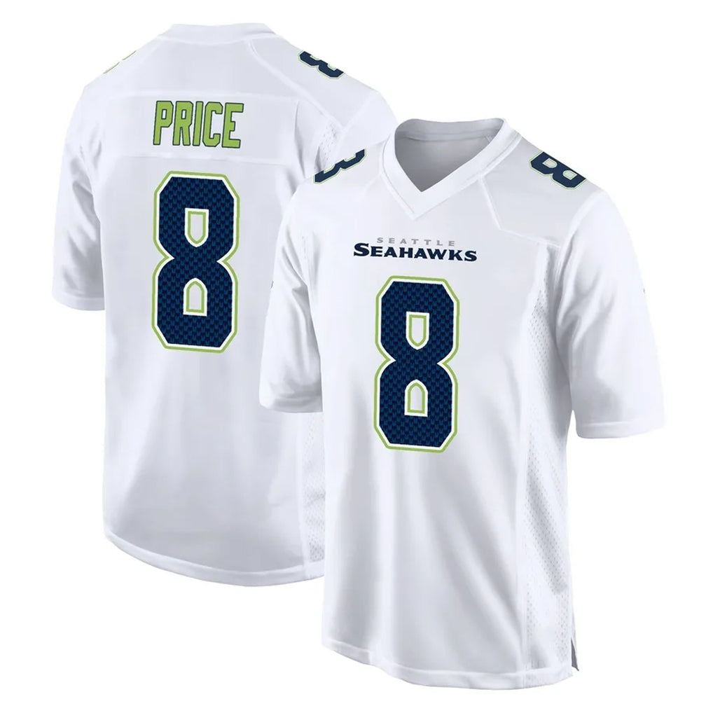 S.Seahawks #8 Jadarian Price Player White Tundra Fashion Home Game Ndoa Stitched Jerseys
