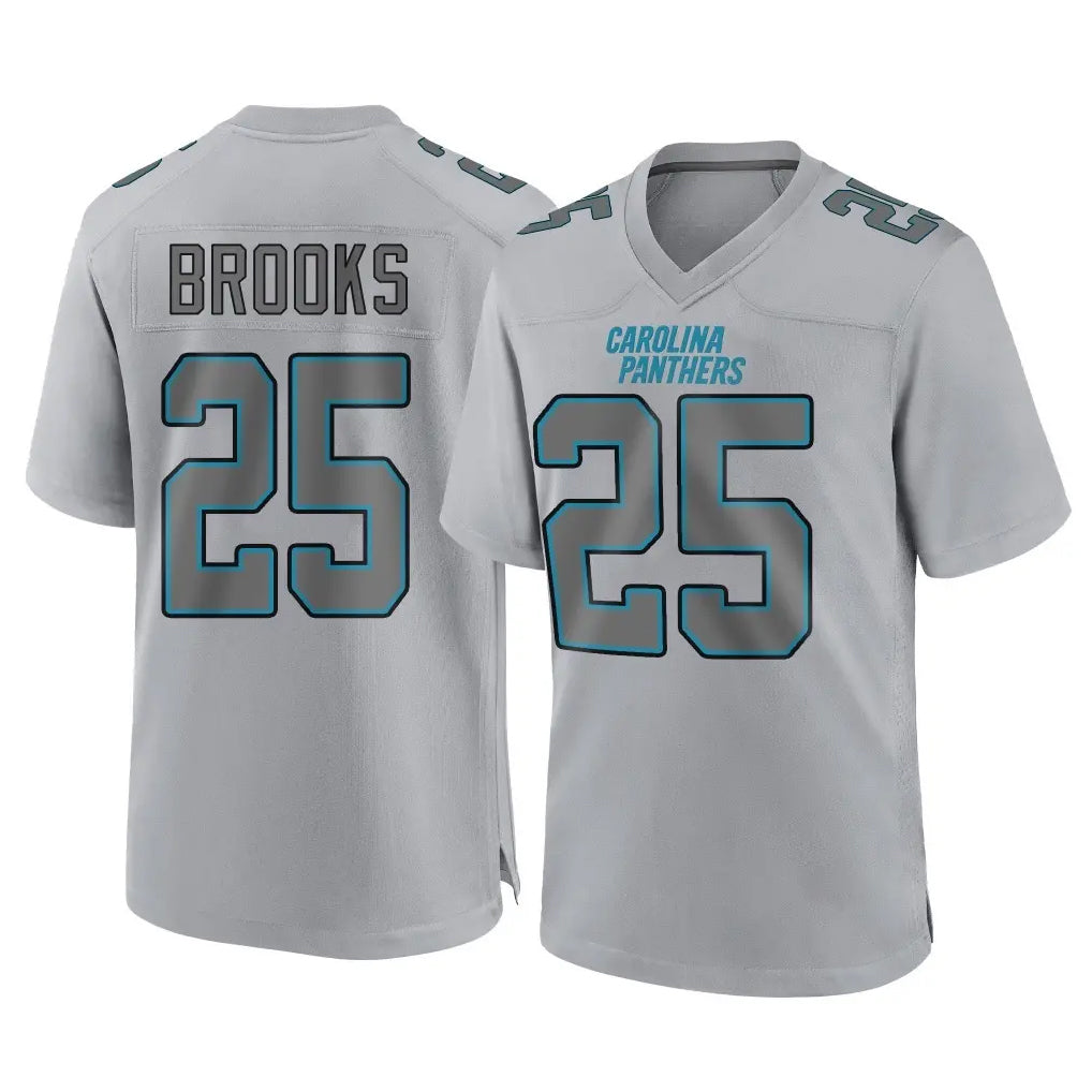 C.Panthers #25 Jonathon Brooks Player Gray Atmosphere Fashion Game Ndoa Stitched Jerseys
