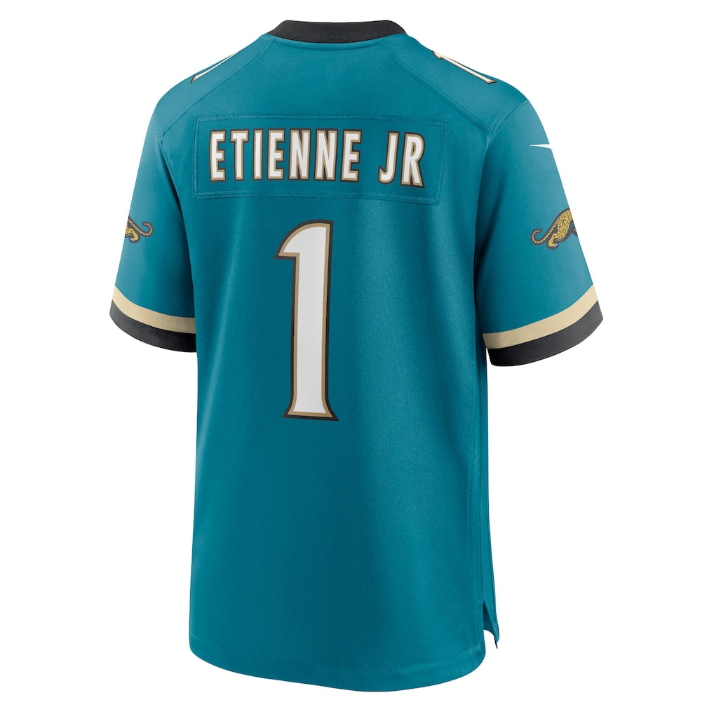 Ndoa J.Jaguars #1 Travis Etienne Jr Teal Prowler Throwback Player Game Jersey