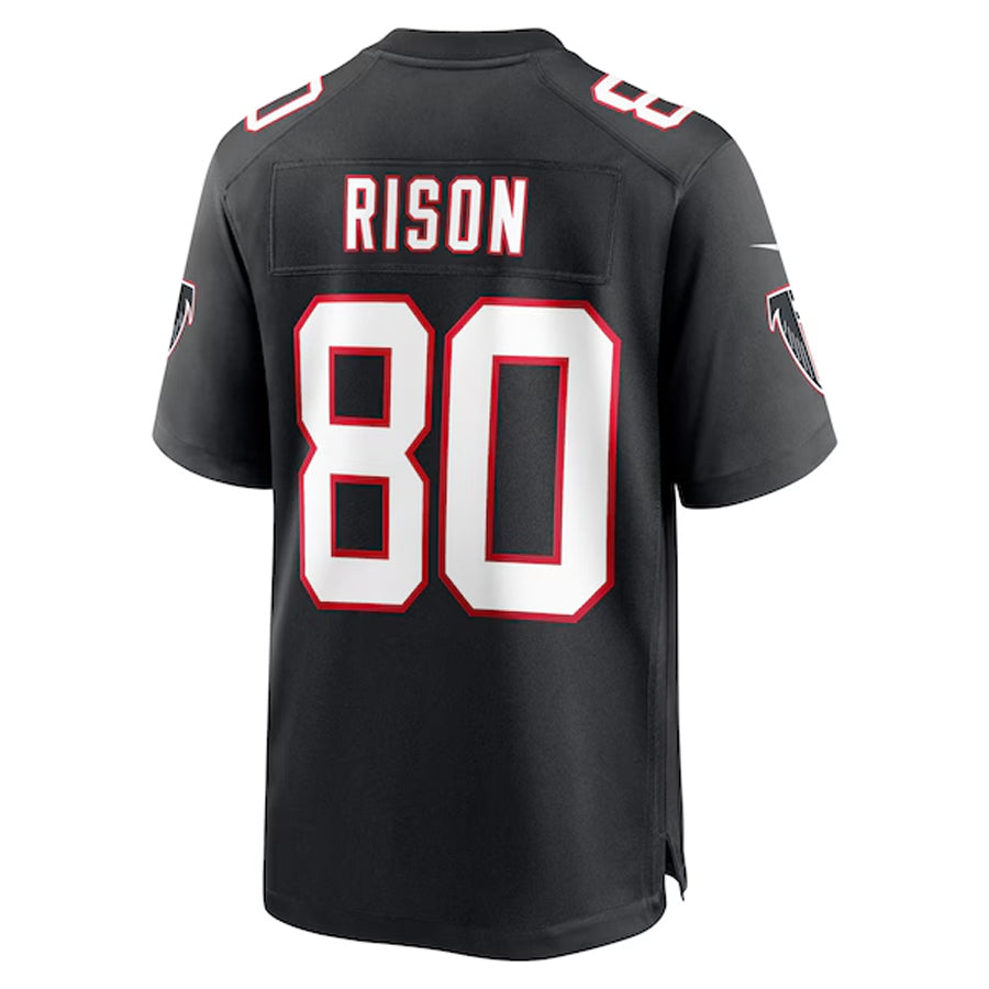 A.Falcons #80 Andre Rison Player Black Throwback Limited Home Game Ndoa Stitched Jerseys