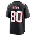 A.Falcons #80 Andre Rison Player Black Throwback Limited Home Game Ndoa Stitched Jerseys