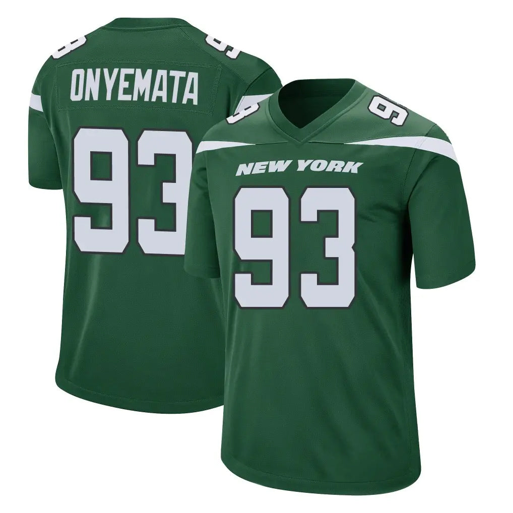 NY.Jets #93 David Onyemata Player Green Home Game Ndoa Stitched Jerseys