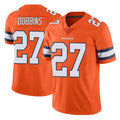 D.Broncos #27 J.K. Dobbins Player Orange Vapor Untouchable Limited Home Game Ndoa Stitched Jerseys