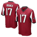 A.Falcons #17 Zachariah Branch Player Red Color Vapor Home Game Ndoa Stitched Jerseys
