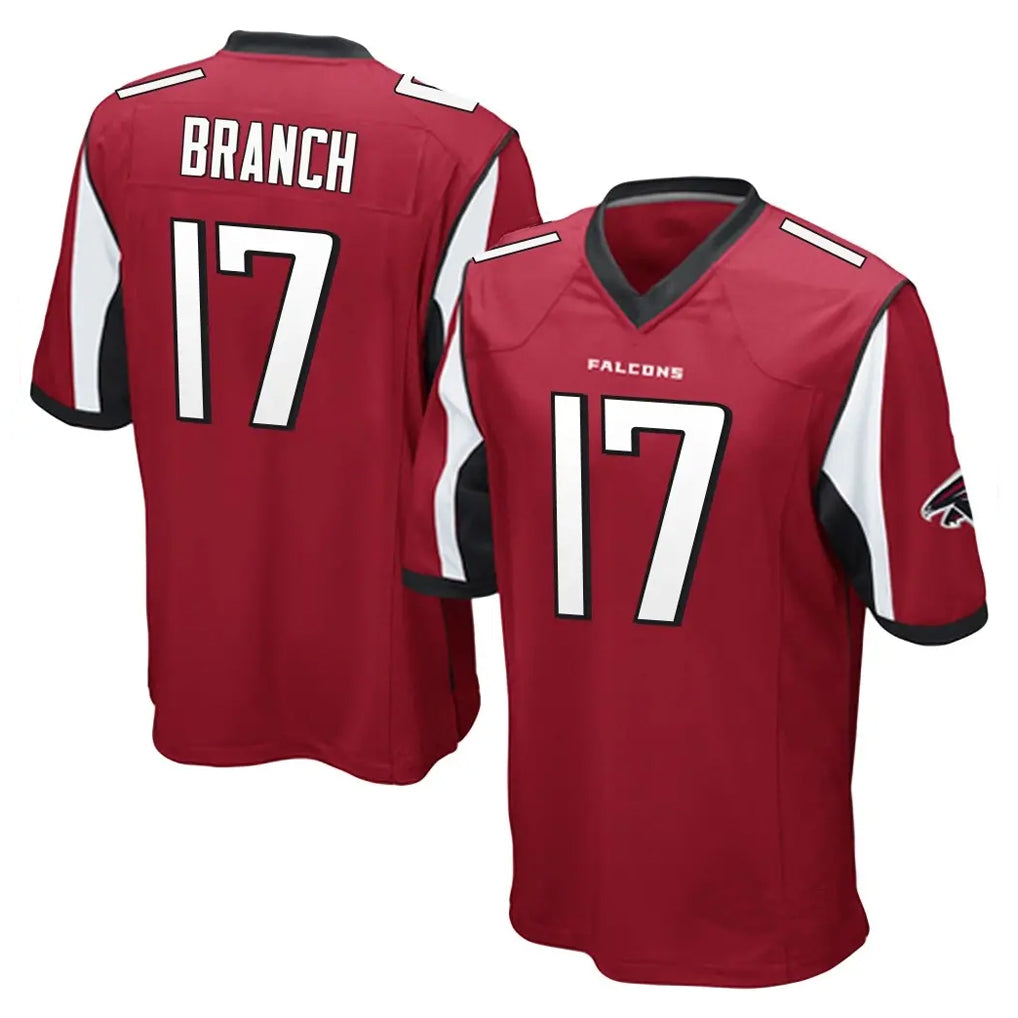 A.Falcons #17 Zachariah Branch Player Red Color Vapor Home Game Ndoa Stitched Jerseys