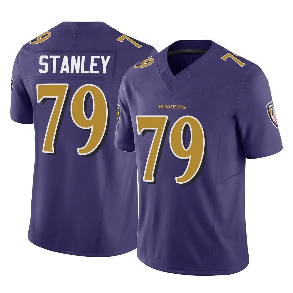 B.Ravens #79 Ronnie Stanley Player Purple Vapor F.U.S.E. Limited Ndoa Stitched Jerseys