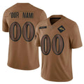 Custom B.Ravens Brown Salute To Service Limited Any Name & Numbers Ndoa Stitched Jerseys