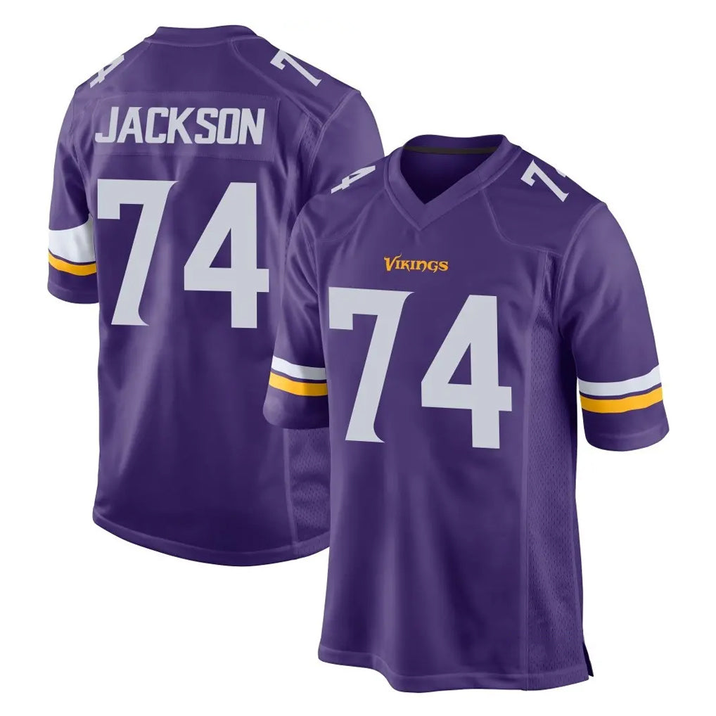 MN.Vikings #74 Donovan Jackson Player Purple Home Game Ndoa Stitched Jerseys