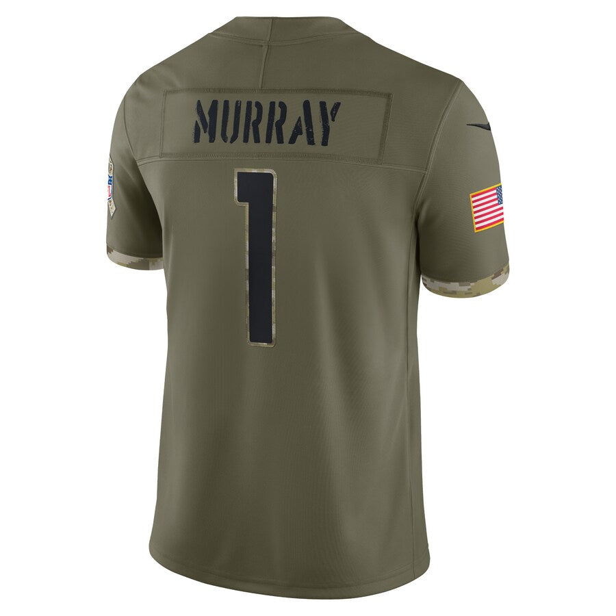 A.Cardinals #1 Kyler Murray Player Olive Salute To Service Limited Home Game Ndoa Stitched Jerseys