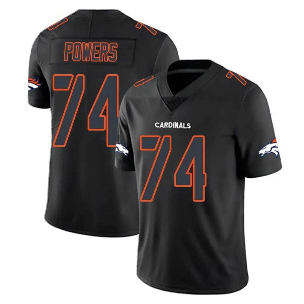 D.Broncos #74 Ben Powers Player Black Impact Limited Game Ndoa Stitched Jerseys