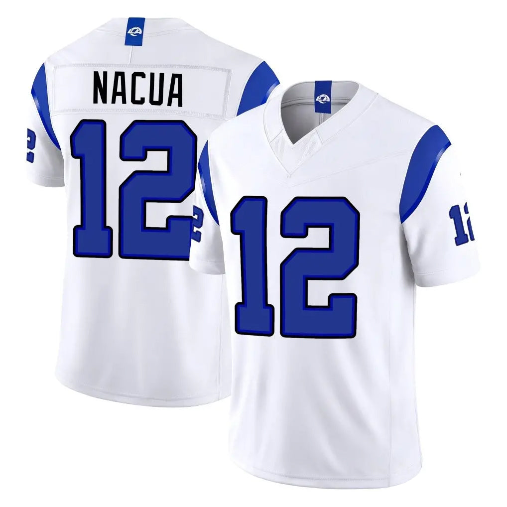LA.Rams #12 Puka Nacua Player White Limited Fearsome Vapor F.U.S.E. Home Game Ndoa Stitched Jerseys