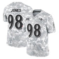 B.Ravens #98 Travis Jones Player Arctic Camo Salute to Service Limited Ndoa Stitched Jerseys