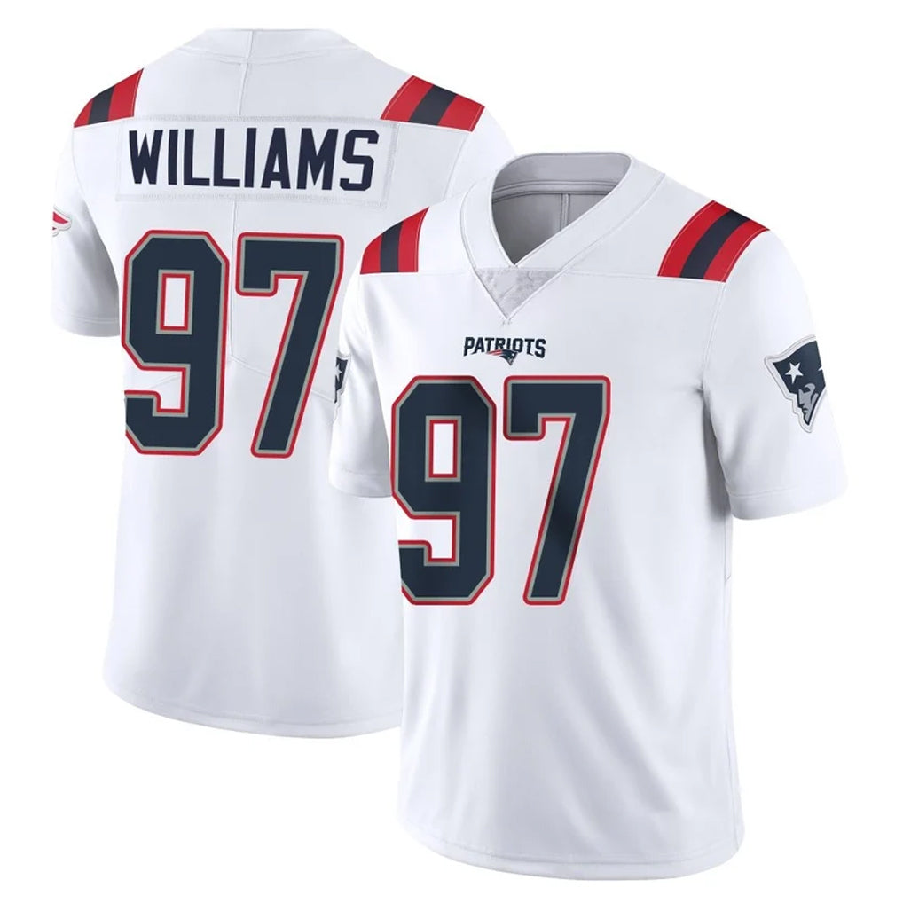 NE.Patriots #97 Milton Williams Player White Vapor Untouchable Home Game Ndoa Stitched Jerseys